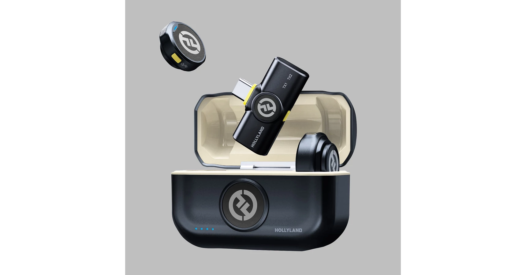 HOLLYLAND LARK M2 WITH USB-C PLUG (DUO,SHINE CHARCOAL