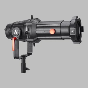 Aputure Spotlight Mount Set 19°-os lencsével oldalnézetben