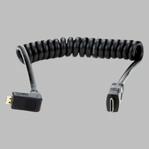 Atomos Micro HDMI - Mini HDMI 90/R spirálkábel