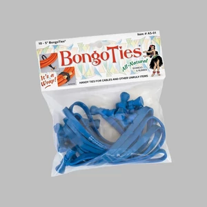 Bongo Ties színes kábelrögzítő - Kék - 10db