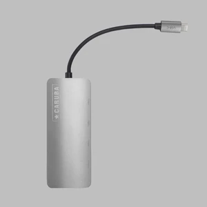 Caruba Premium 4 portos USB-C hub elosztó asztroszürke
