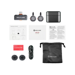 Hollyland LARK M2S Wireless Lavalier Microphone with USB-C Plug (Duo, Space Gray)