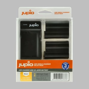 Jupio Single Charger Kit Nikon EN-EL15 akkumulátorral - akkumulátor töltővel