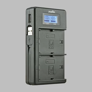 Jupio USB digitális DUO töltő Canon LP-E6/LP-E6N akkumulátorokhoz - előlnézet