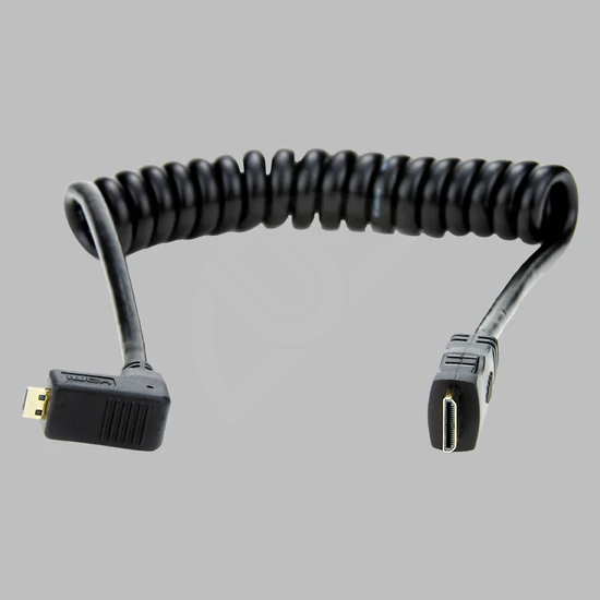 Atomos Micro HDMI - Mini HDMI 90/R spirálkábel