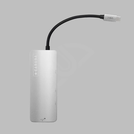 Caruba Premium 6 az 1-ben Slim USB-C hub elosztó Asztroszürke