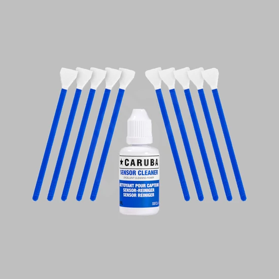 Caruba APS-C szenzortisztító készlet (10 pálca 16mm széles + tisztítófolyadék 30ml)