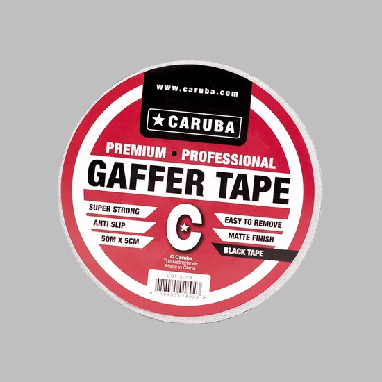 Caruba Gaffer Tape 50 méter x 5cm fekete Szövetszalag