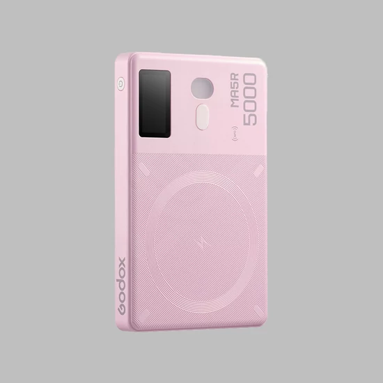Godox MA5R  RGB LED lámpa és vezeték nélküli power bank - Pink