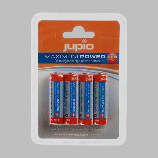 Jupio Max Power AA 2700 mAh újratölthető akkumulátor - 4db/bliszter