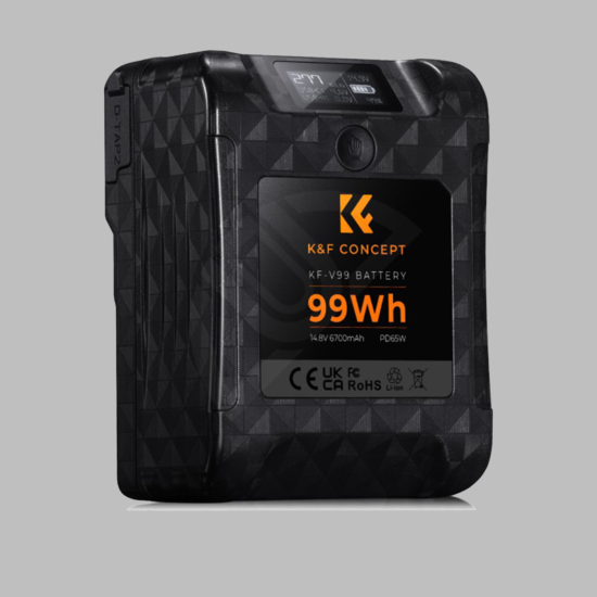 K&amp;F MINI V-LOCK 99WH BATTERY SUPPORTS 65W PD FAST CHARGE,6700MAH, FOR CAMERA/LIGHTING EQUIPMENT