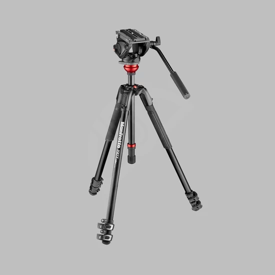 Manfrotto MVH500AH fluid fej lapos alappal + 190X alu video tripod
