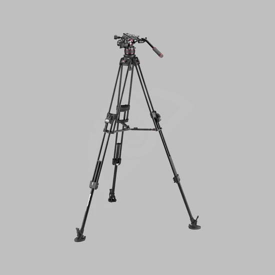 Manfrotto Nitrotech 612 fej + 645 Fast Alu állvány, középterp. ikerláb