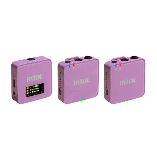 RODE Wireless GO GEN3 kompakt két csatornás digitális vezeték nélküli mikrofon - Világoslila