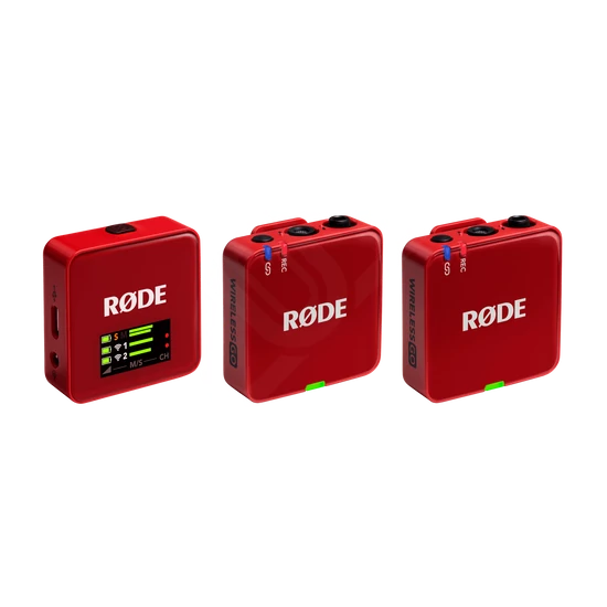 RODE Wireless GO GEN3 kompakt két csatornás digitális vezeték nélküli mikrofon - Piros