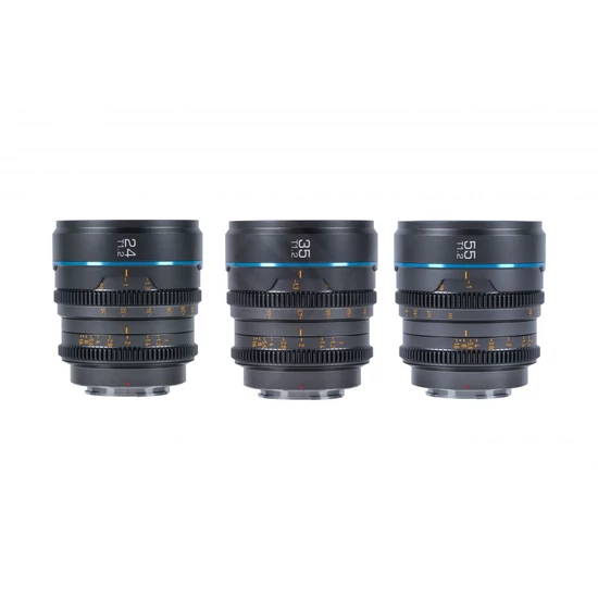 Sirui Night Walker 24mm + 35mm + 55mm T1.2 S35 Cine objektív (Sony E, szürke)