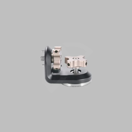 TILTA RIGHT ANGLE ROSETTE ADAPTER TO 1/4&quot;-20 WITH LOCATING PINS - BLACK