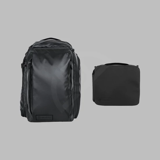 WANDRD Transit 45L Travel Backpack Black Essential+ Bundle
