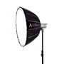 Kép 2/5 - Aputure Light Dome SE 200D-n állvánnyal oldalnézetben