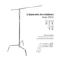 Kép 2/2 - Godox 270CS C-Stand Állvány Keresztrúddal és Grip Head-del - 270cm